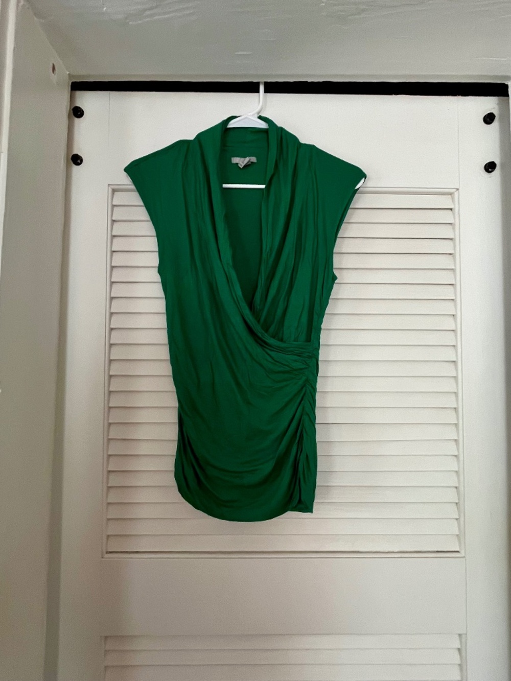 H&M Kelly Green Draped Sleeveless Top - Small